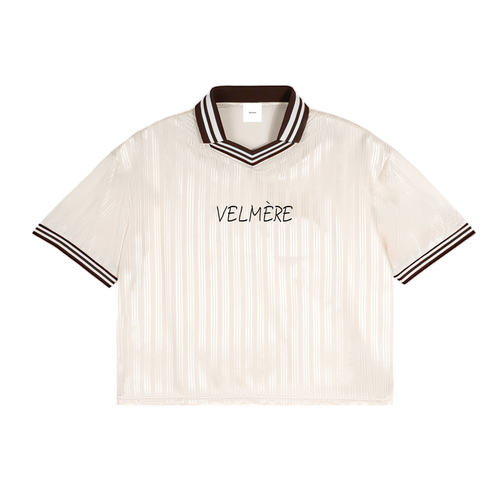 Koszulka polo z kontrastowymi paskami i kołnierzykiem