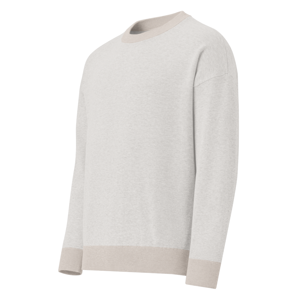 Relaxed fit knitted crew neck sweater