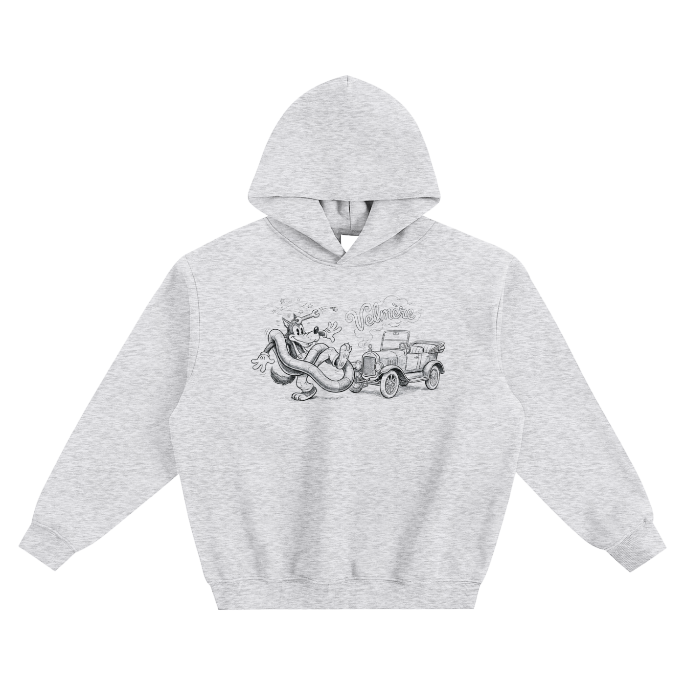 Fleece-Hoodie (kastenförmig)