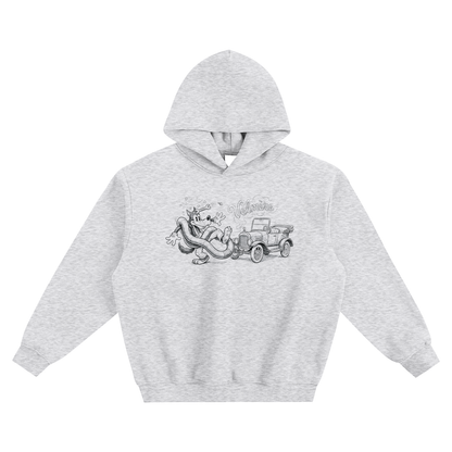 Fleece-Hoodie (kastenförmig)