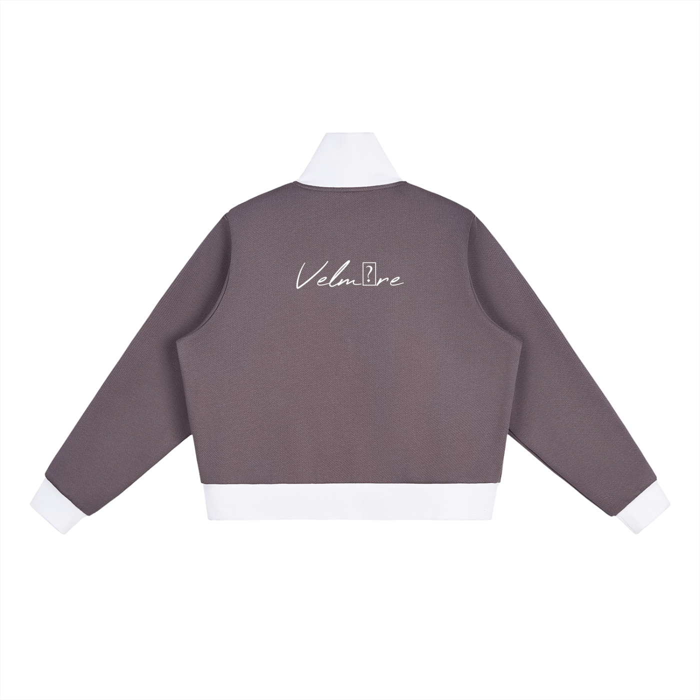 Kurze Fleece-Trainingsjacke mit kontrastierenden Seitenstreifen