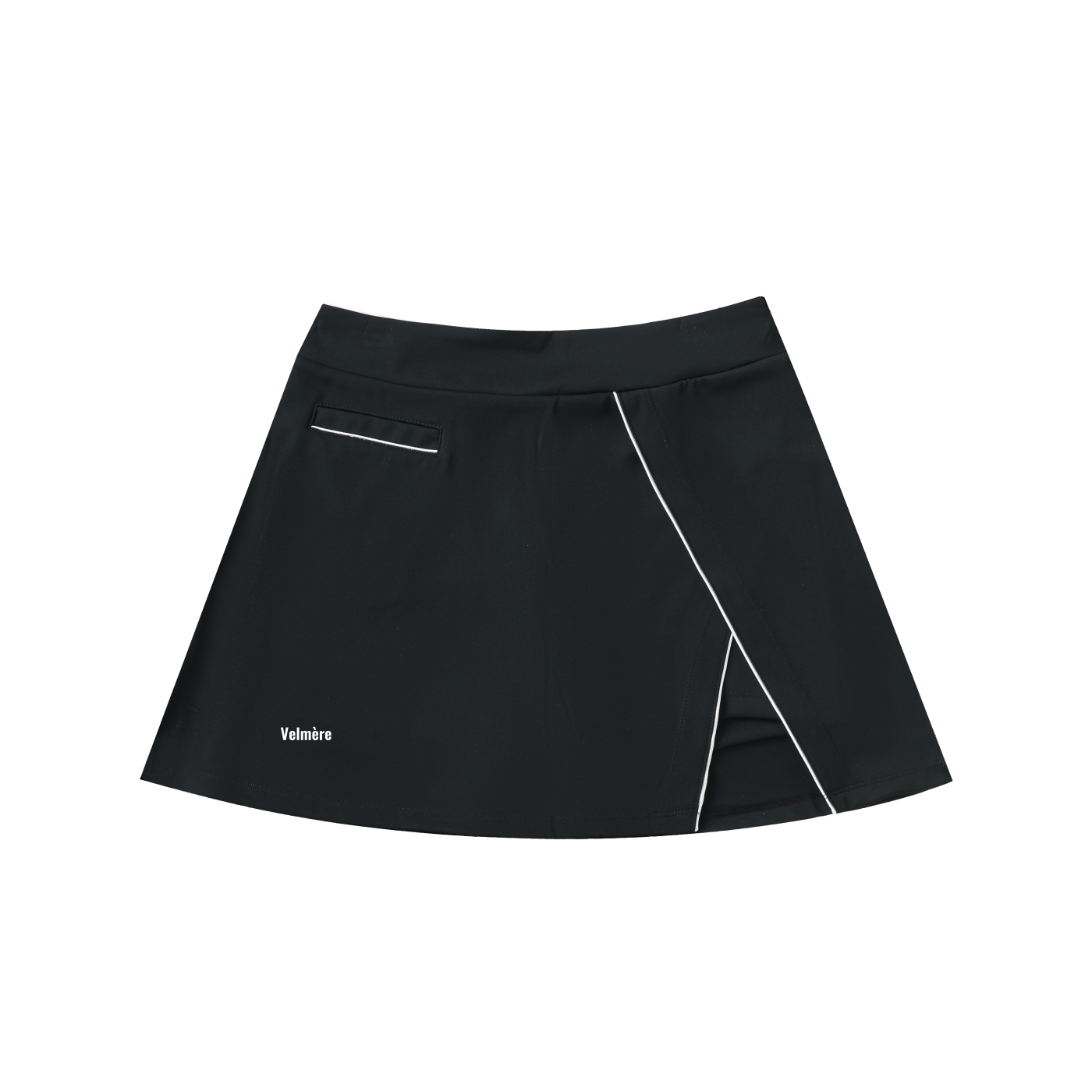 Spódnica z wysokim stanem i kieszeniami w kształcie litery A