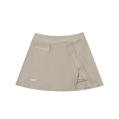 Spódnica z wysokim stanem i kieszeniami w kształcie litery A