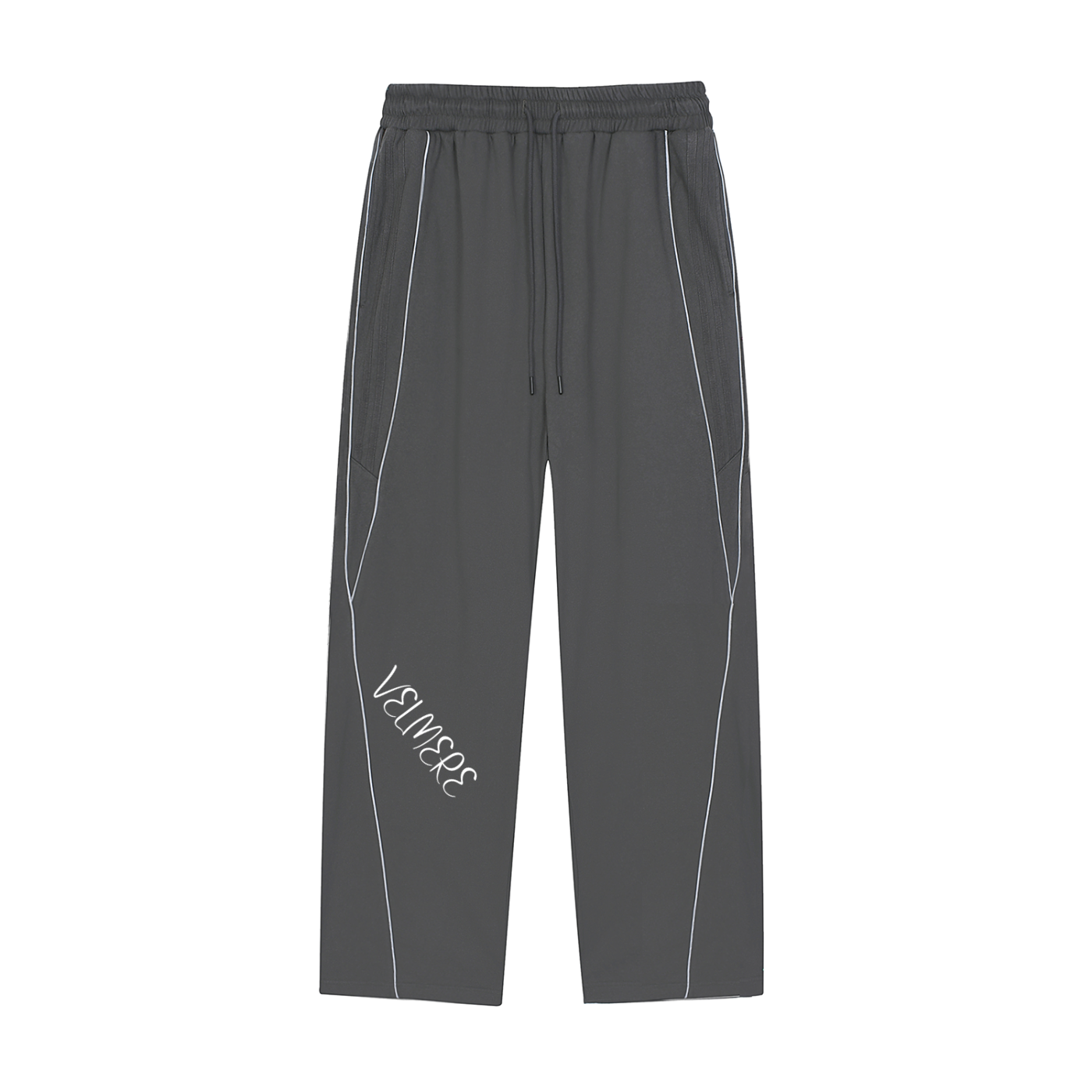 Gestreifte Jogginghose mit reflektierenden Streifen und geradem Bein