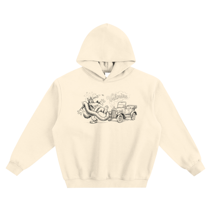 Fleece-Hoodie (kastenförmig)