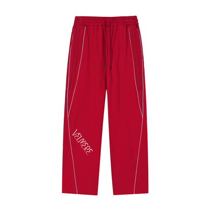 Gestreifte Jogginghose mit reflektierenden Streifen und geradem Bein