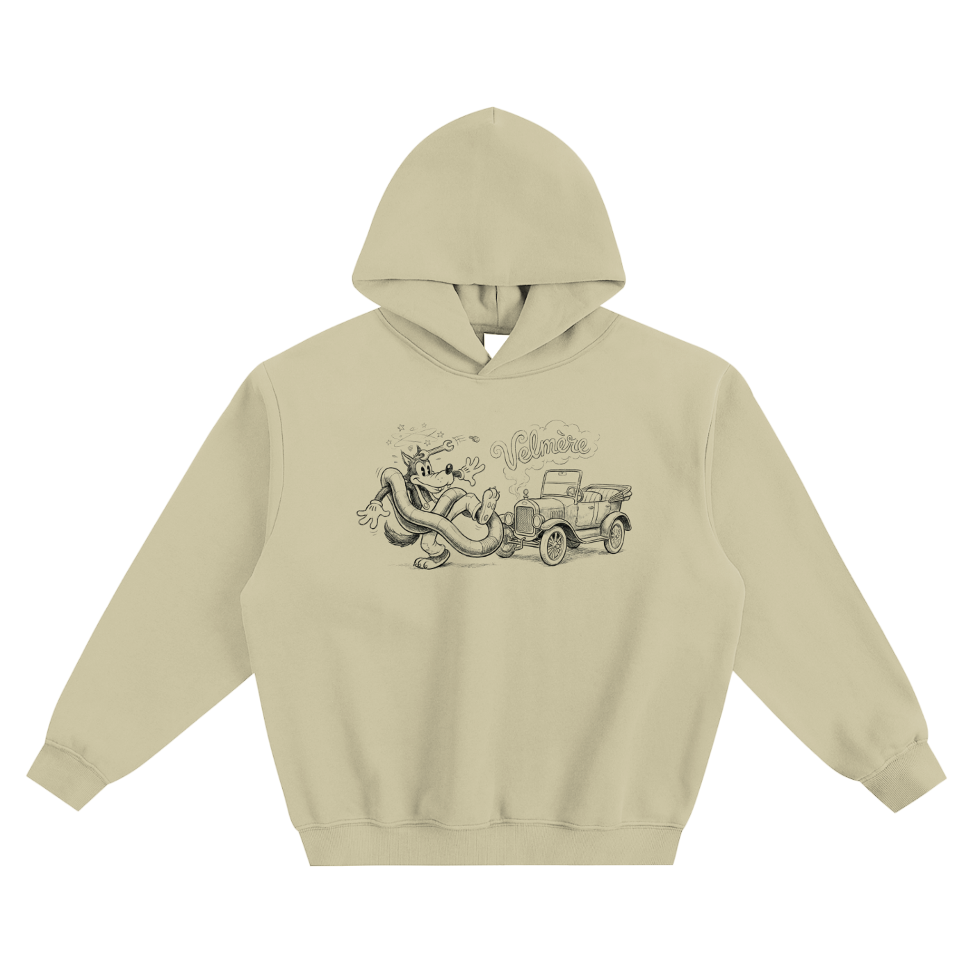 Fleece-Hoodie (kastenförmig)