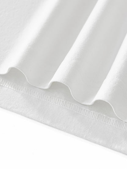 T-shirt z bawełny z kontrastowymi rękawami