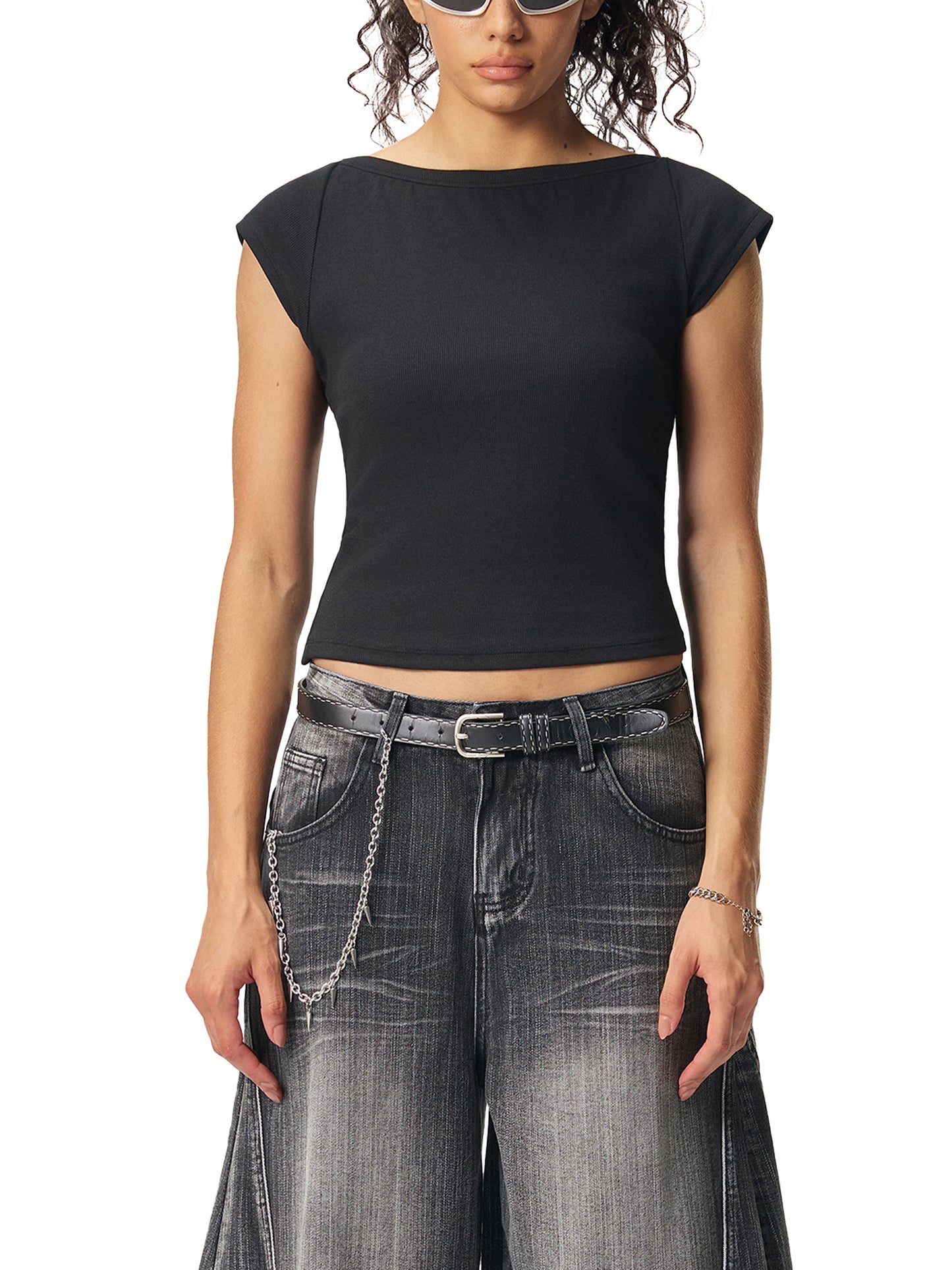 Niezbędna koszulka dla niemowląt z szerokim dekoltem