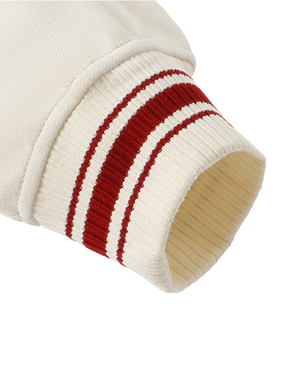 Kurtka baseballowa z kontrastowymi rękawami typu raglan