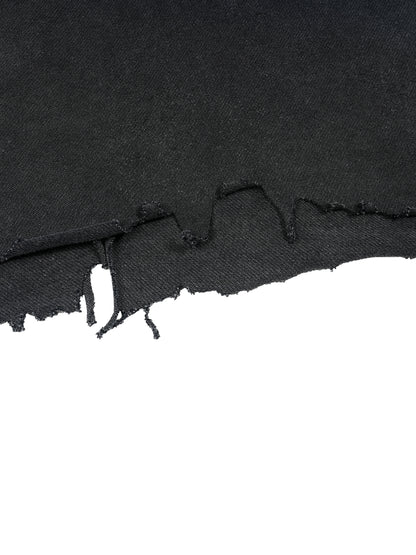 Vintage-Waschung, kastenförmiger Schnitt, ausgefranster Saum, T-Shirt